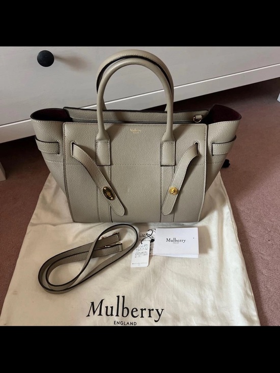 Mulberry Handbags - Mulberry Beige Leather Satchel with Removable Strap